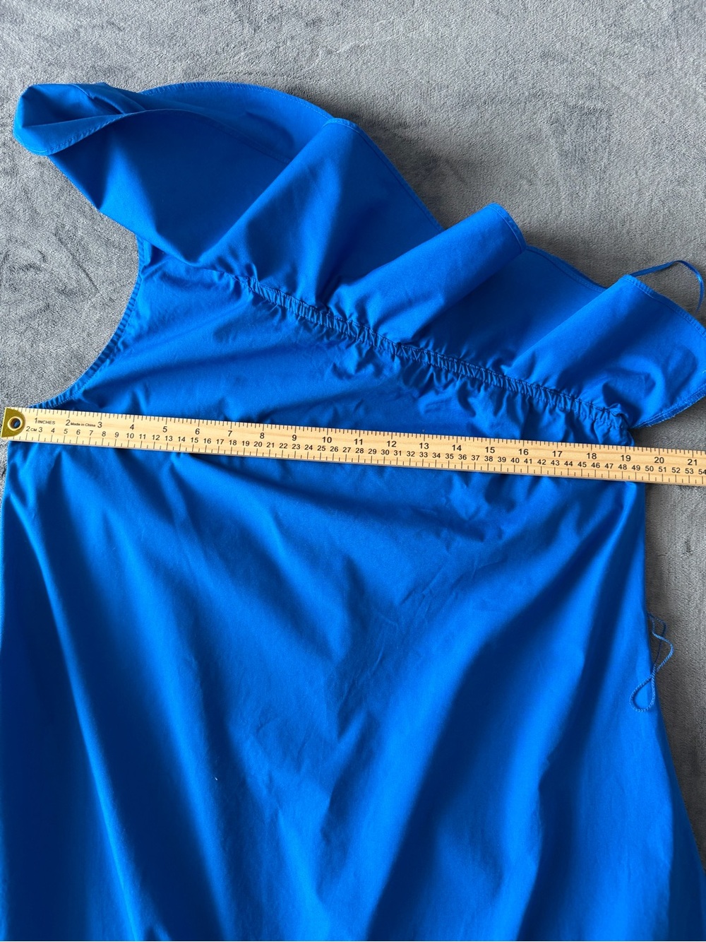 Banana Republic One-Shoulder Ruffle Dress in Cobalt Blue - Picture 7 of 10